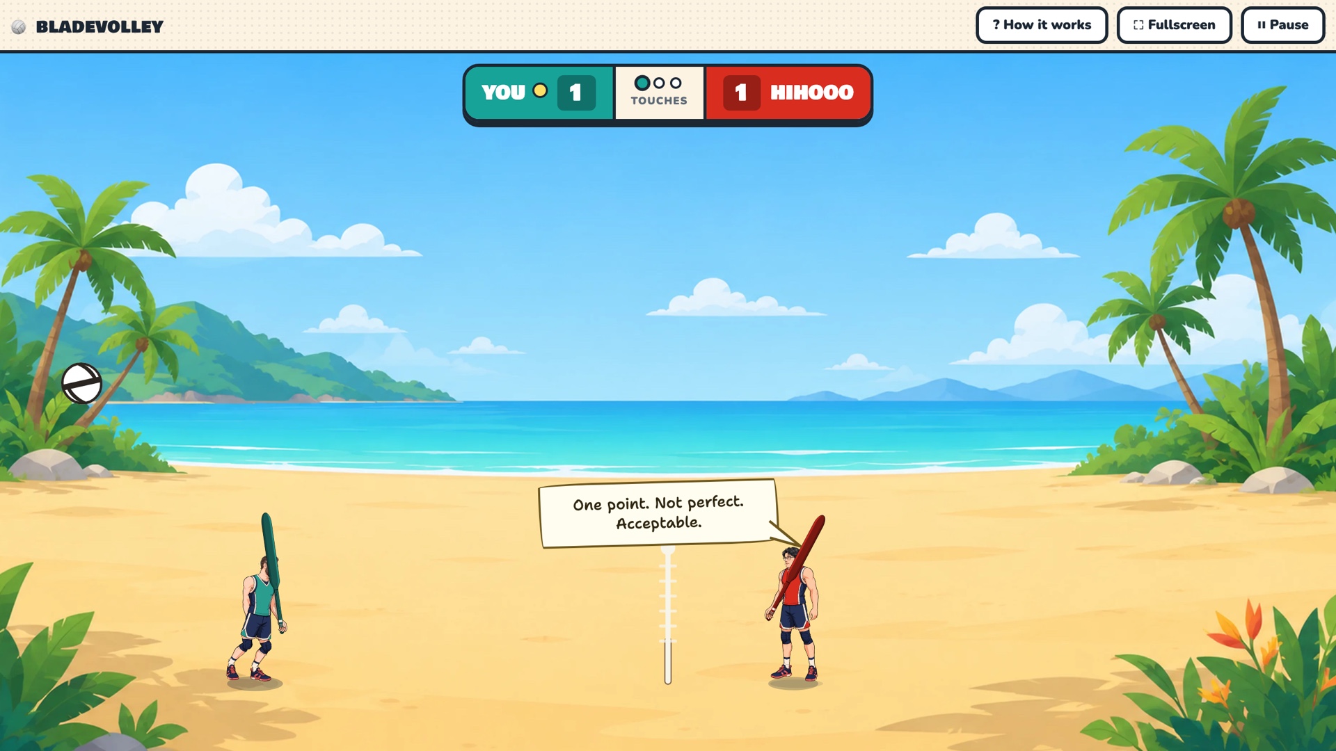 A beach match against Hihooo